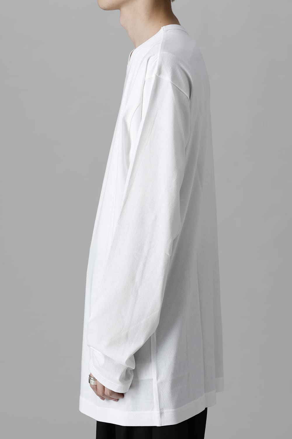 New Round neck Long sleeve T-shirt White