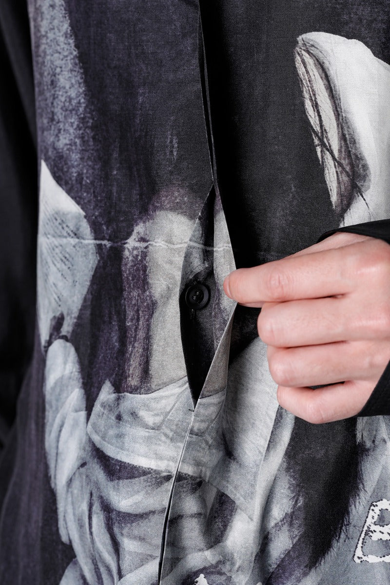 Fly Front Stand Blouse