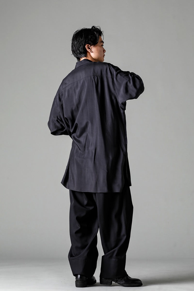 Fly Front Stand Blouse