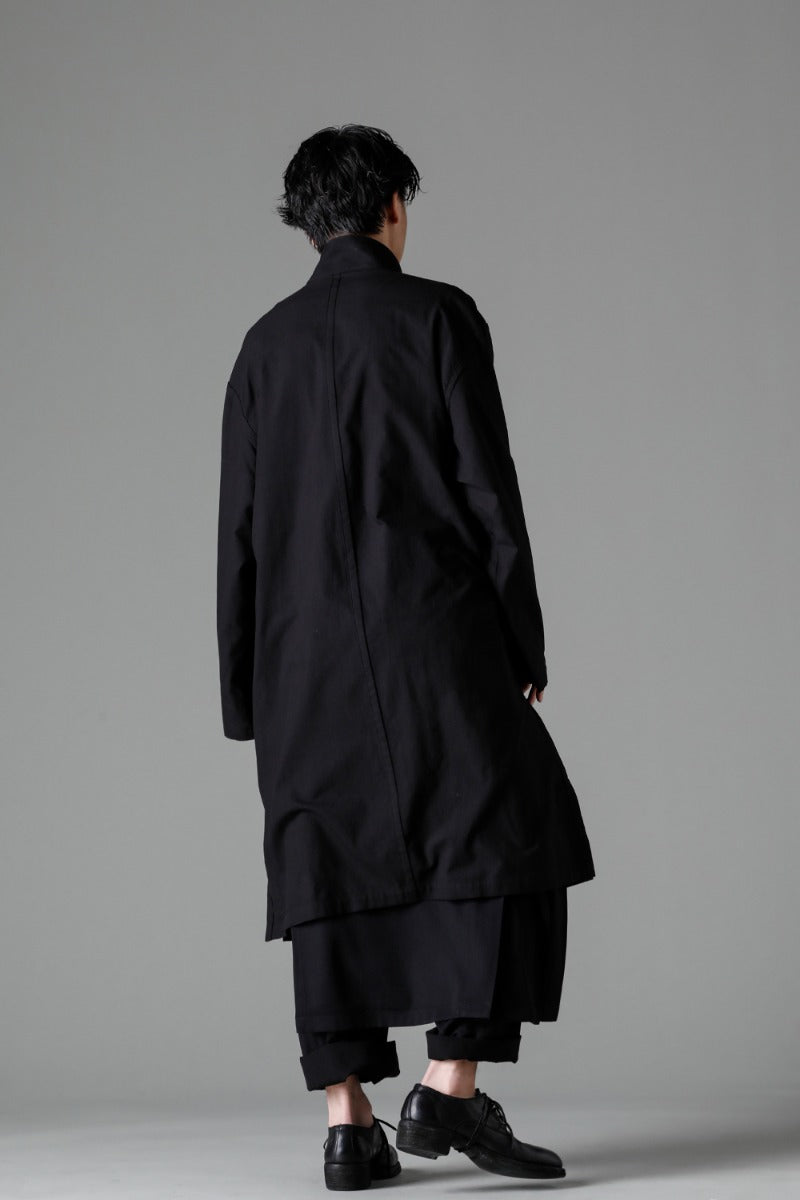 Shirt Coat Front Margin  Black