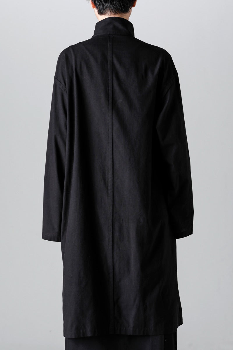 Shirt Coat Front Margin  Black