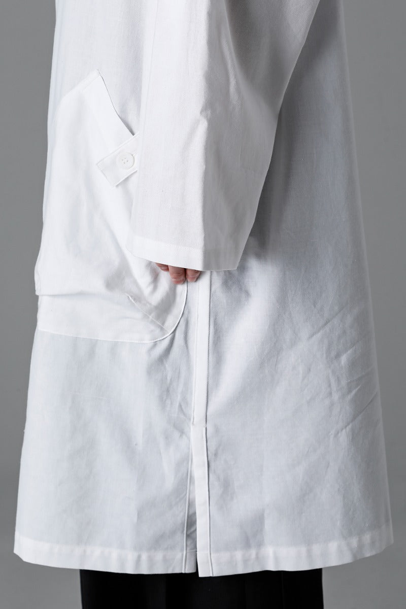 Shirt Coat Front Margin  White