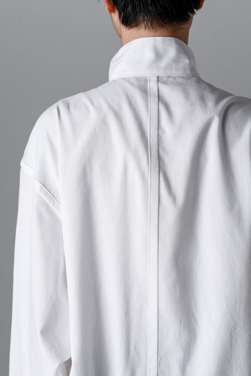Shirt Coat Front Margin  White