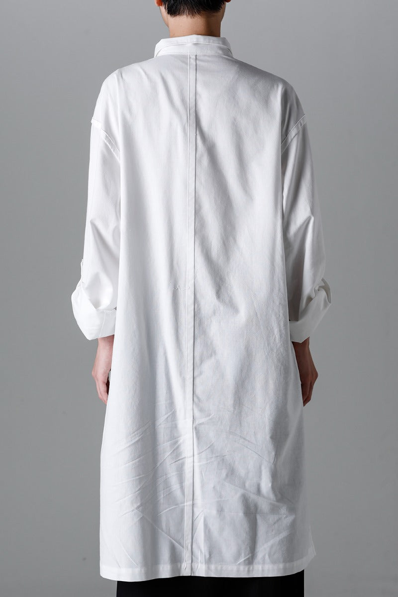 Shirt Coat Front Margin  White