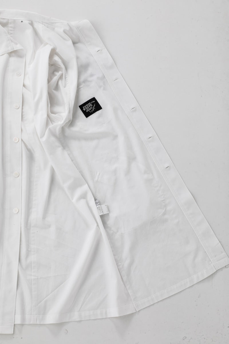 Shirt Coat Front Margin  White