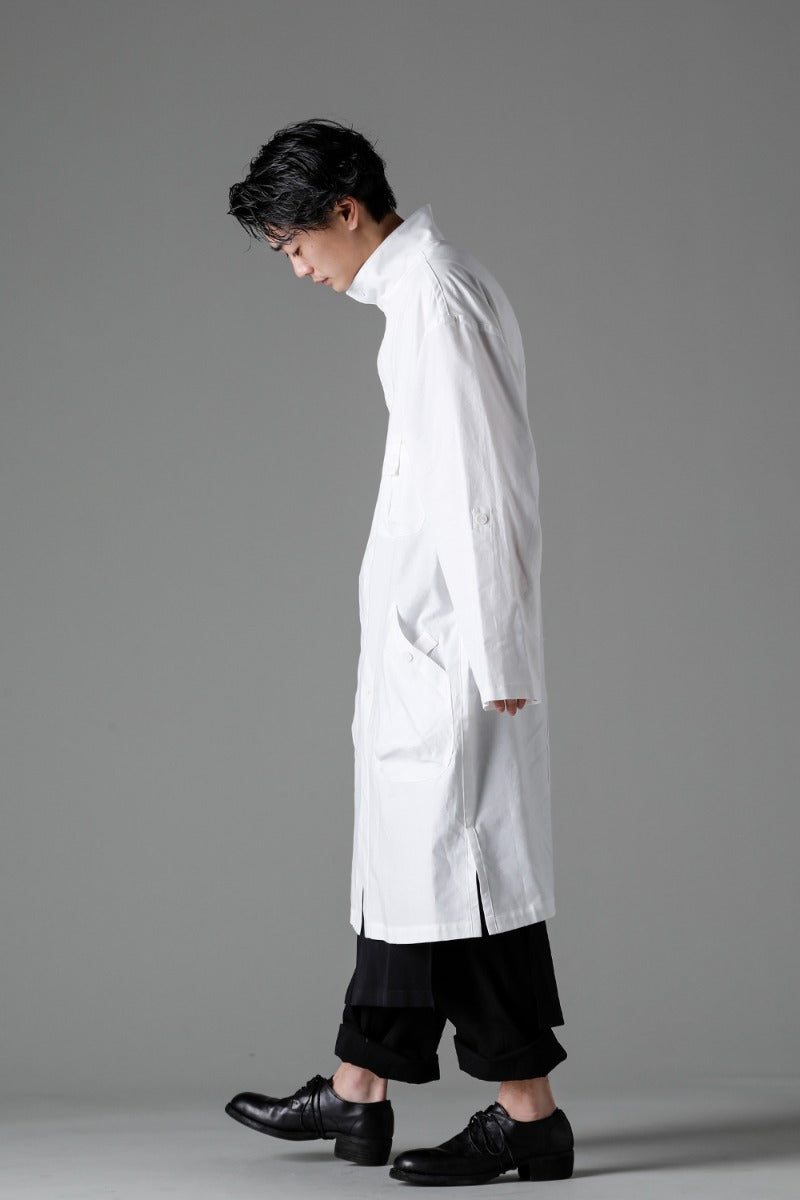 Shirt Coat Front Margin  White