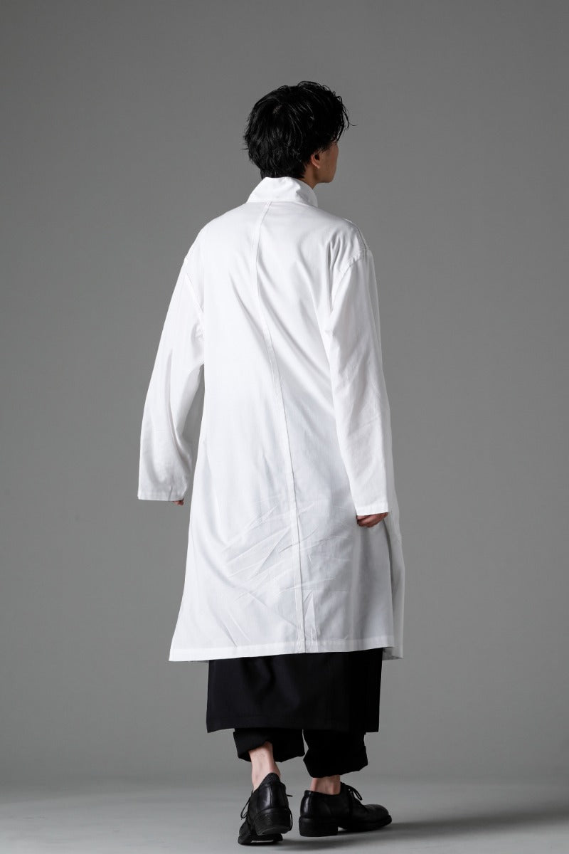 Shirt Coat Front Margin  White