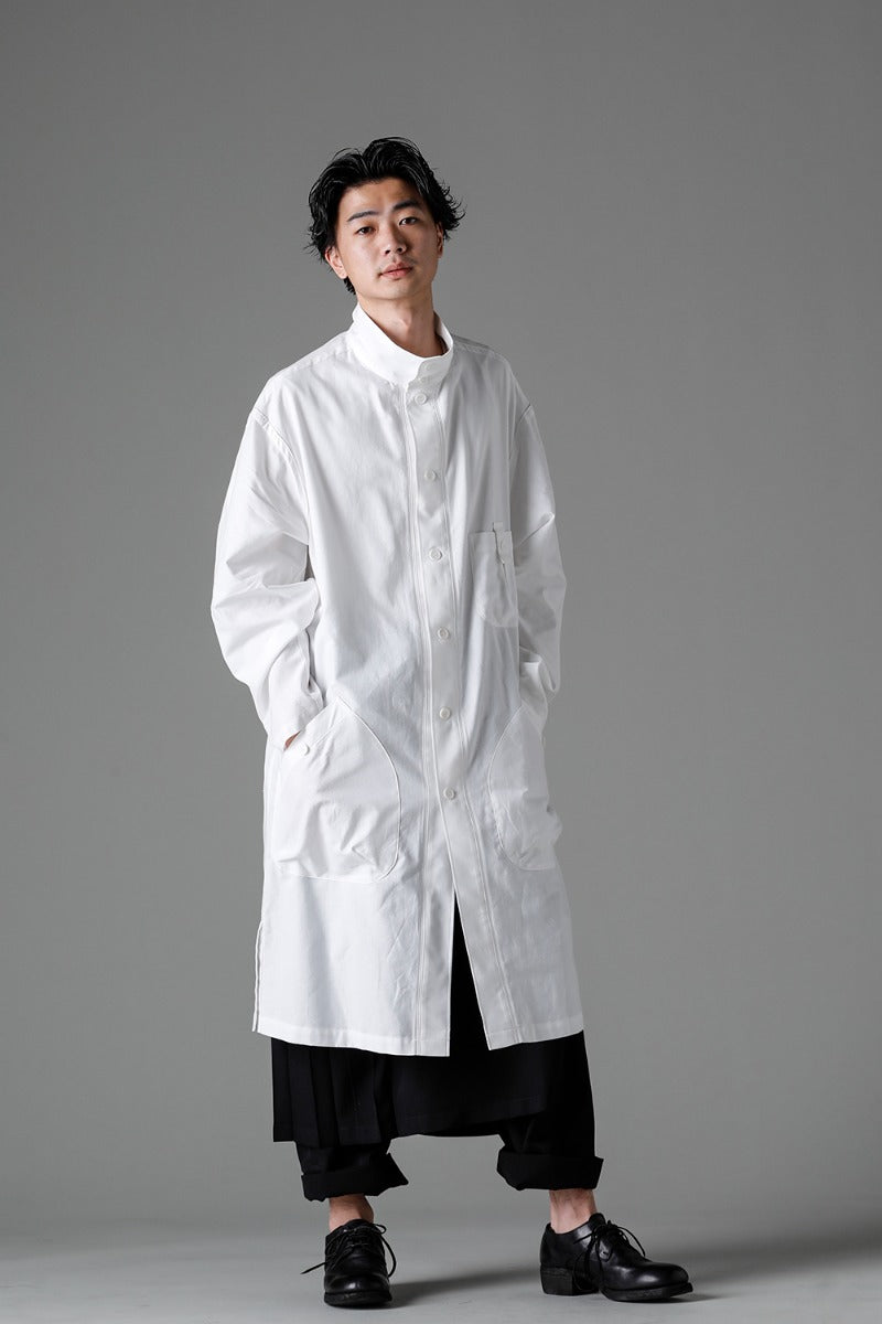 Shirt Coat Front Margin  White