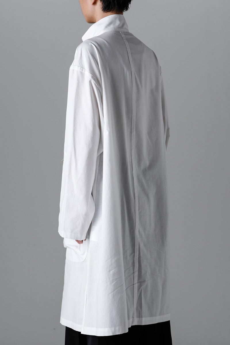 Shirt Coat Front Margin  White