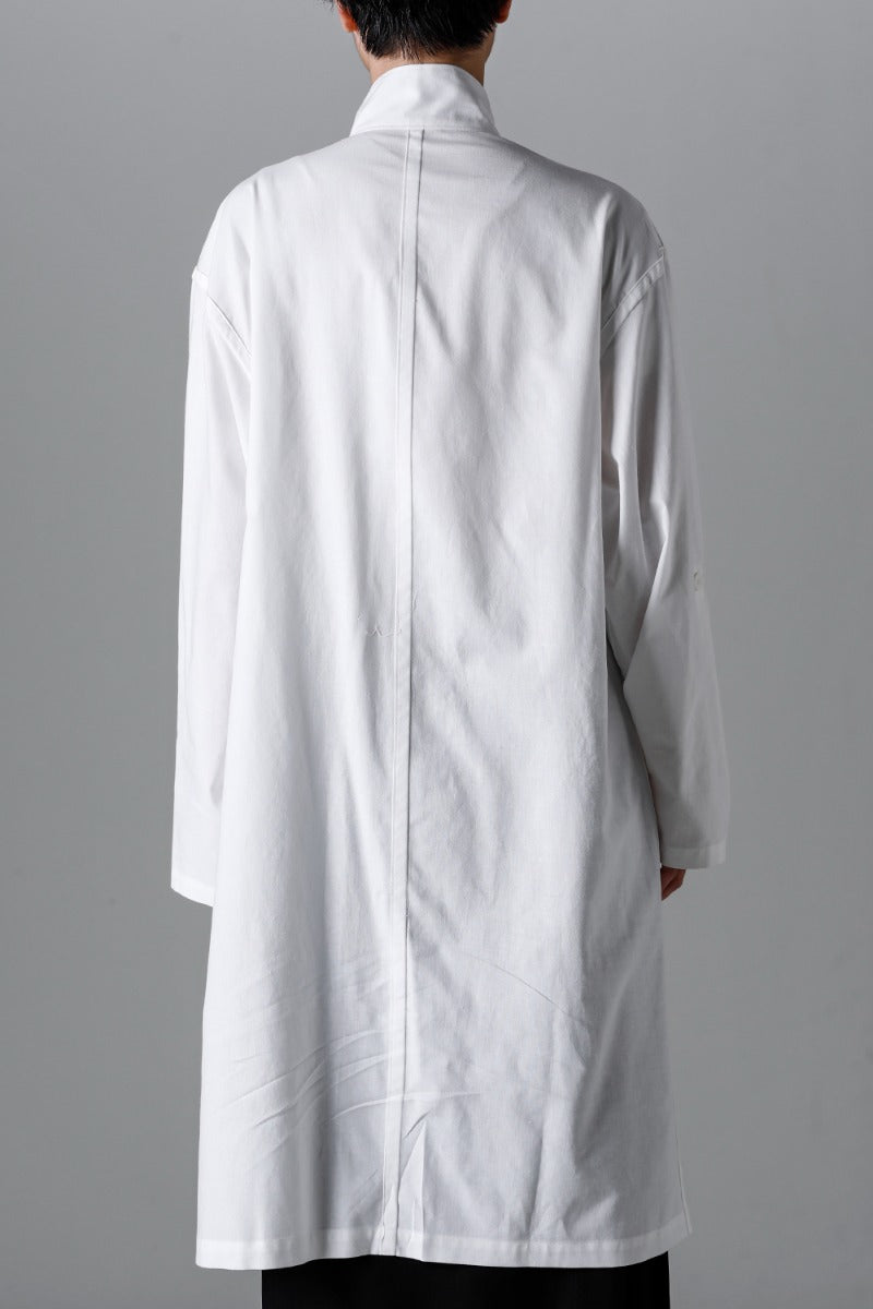 Shirt Coat Front Margin  White