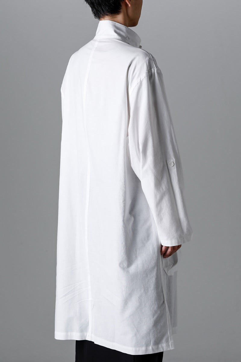 Shirt Coat Front Margin  White