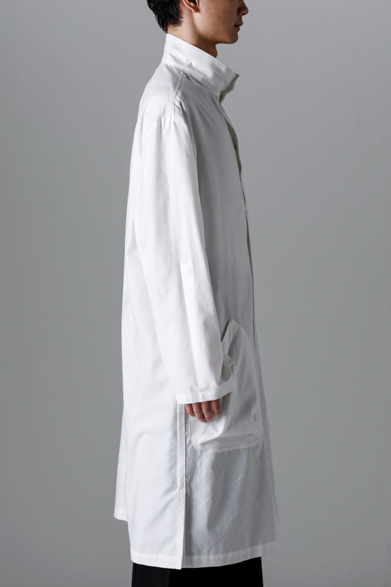 Shirt Coat Front Margin  White