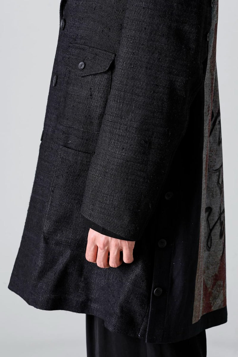 Denim Print + Seperate Fabric Jacket