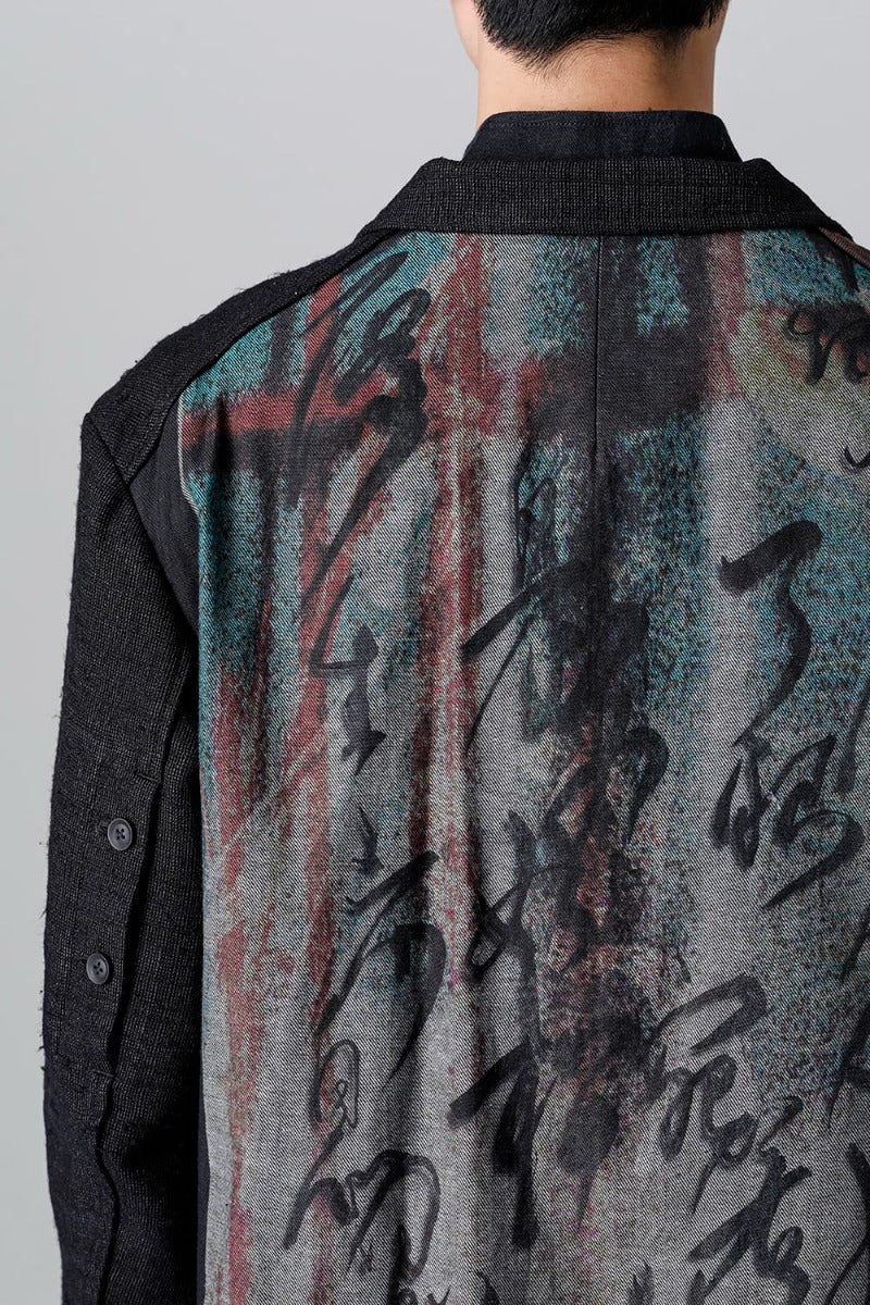 Denim Print + Seperate Fabric Jacket