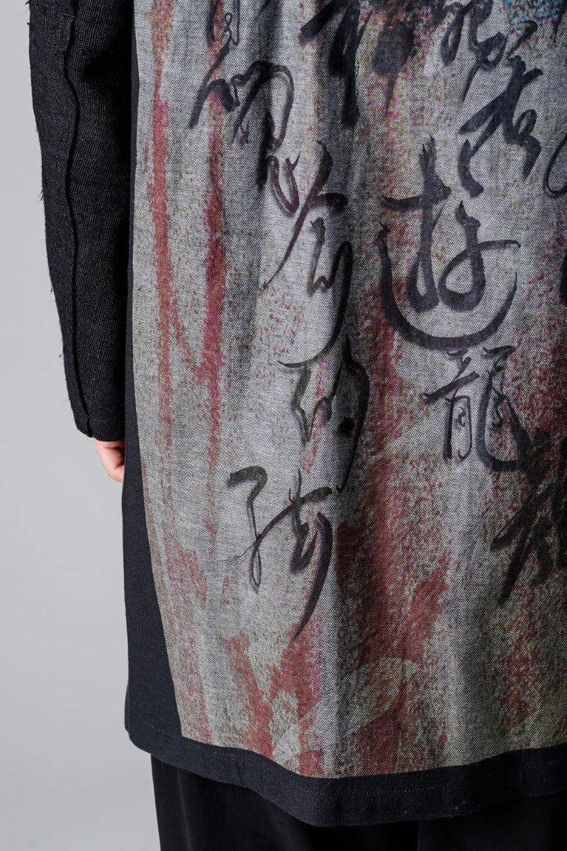 Denim Print + Seperate Fabric Jacket