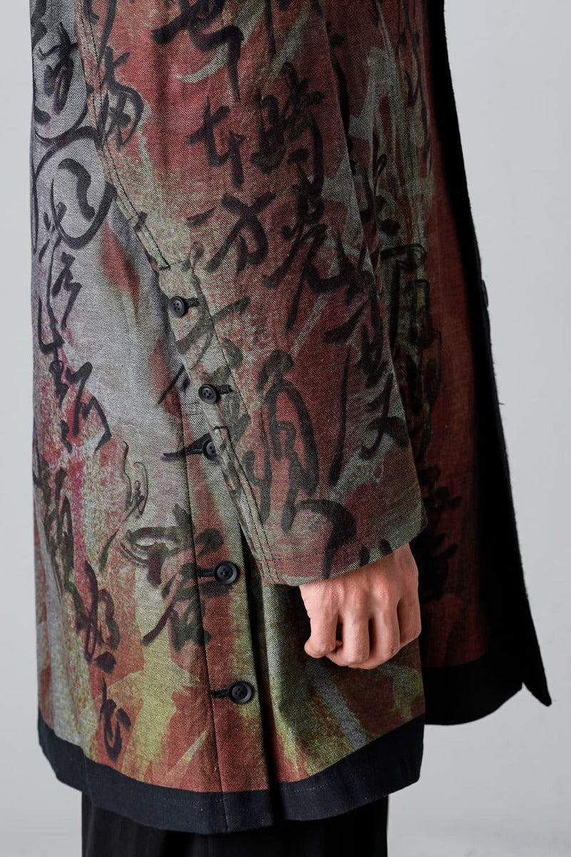 Denim Print + Seperate Fabric Jacket