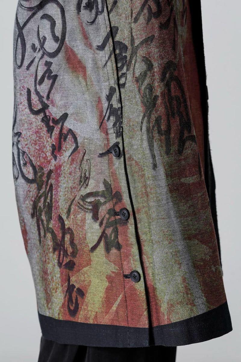 Denim Print + Seperate Fabric Jacket