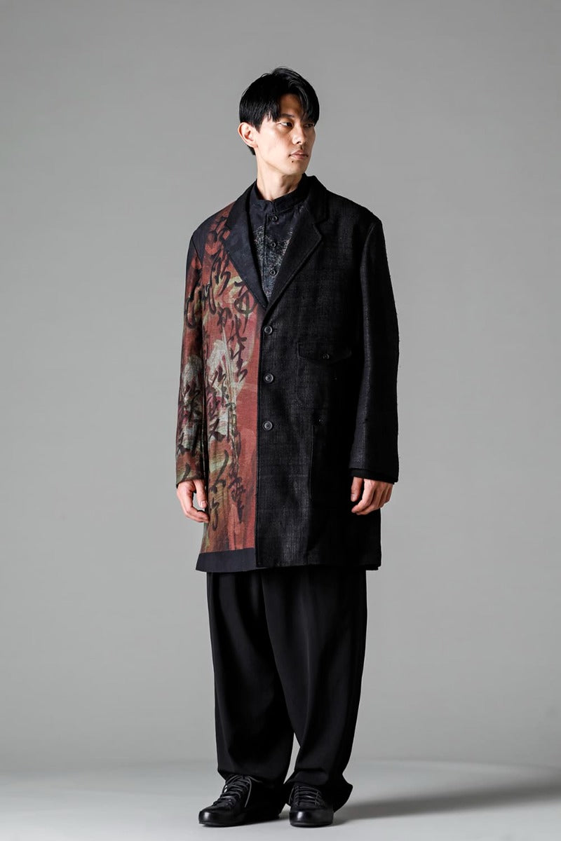 Denim Print + Seperate Fabric Jacket