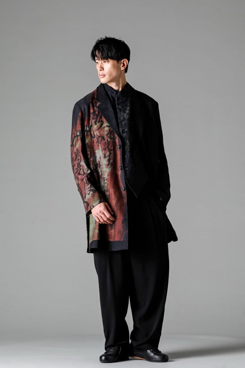 Denim Print + Seperate Fabric Jacket