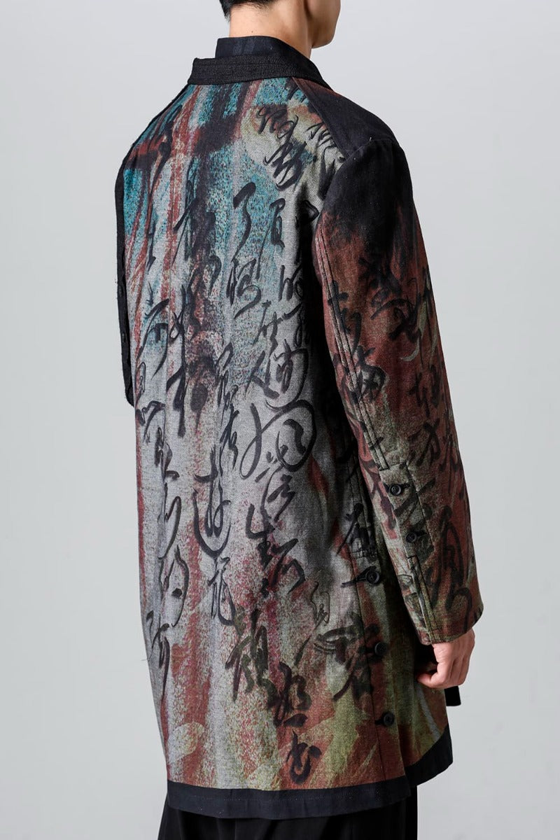 Denim Print + Seperate Fabric Jacket