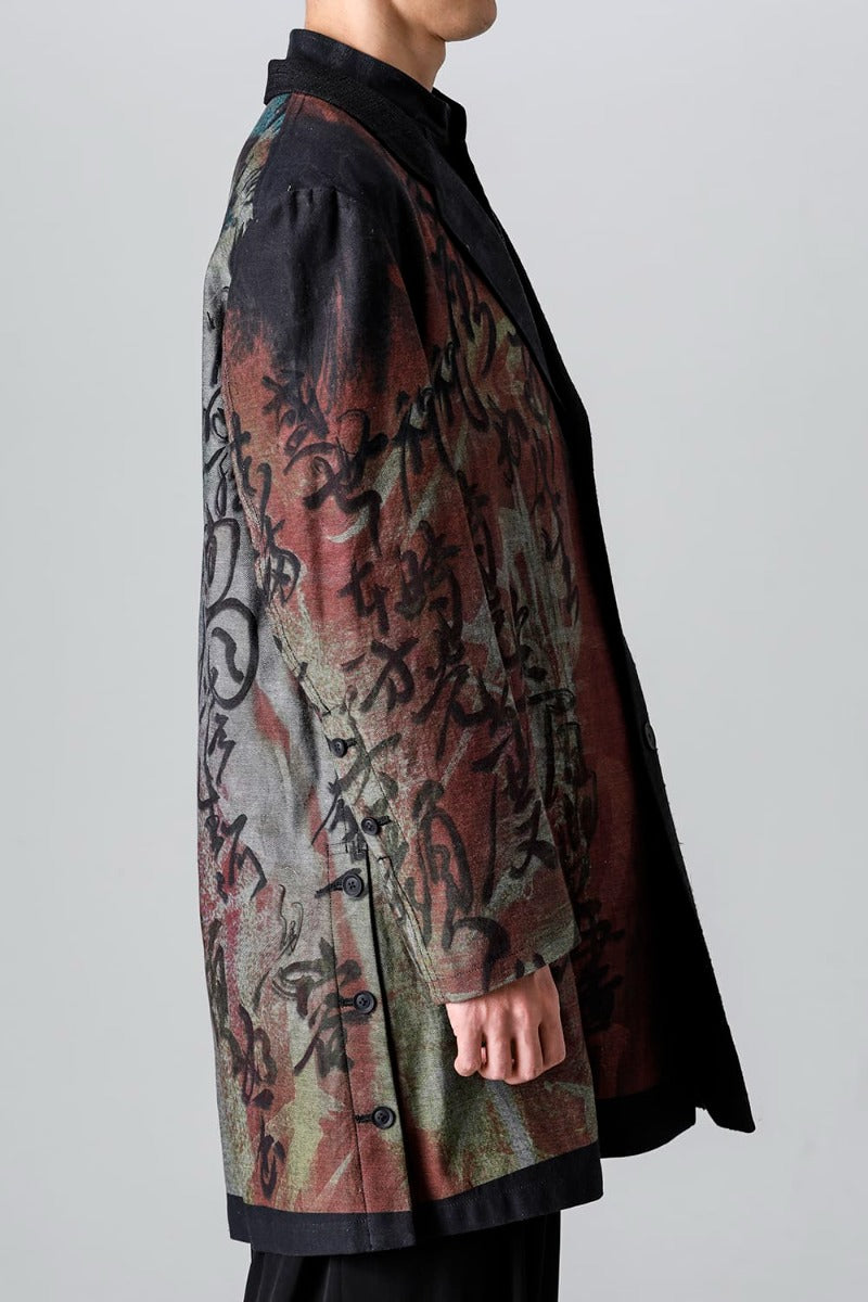 Denim Print + Seperate Fabric Jacket