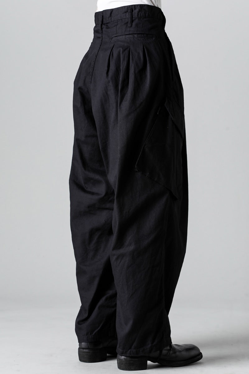 12 Tuck Work Pants  Black