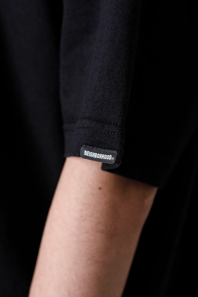 Crewneck Sleeve T-Shirts Black