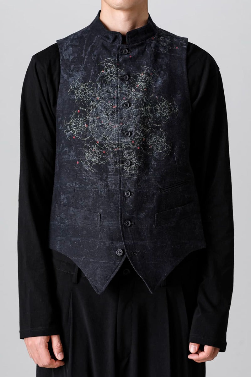 Indra Design Vest With Collar