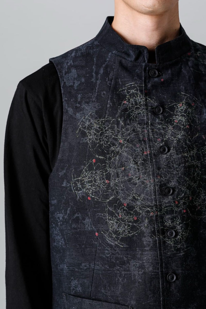 Indra Design Vest With Collar