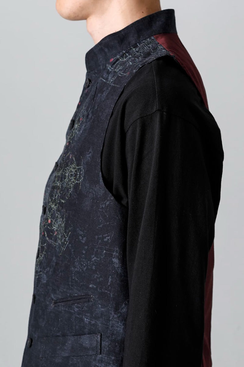 Indra Design Vest With Collar