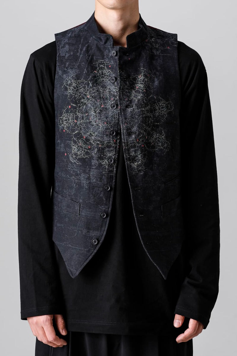 Indra Design Vest With Collar