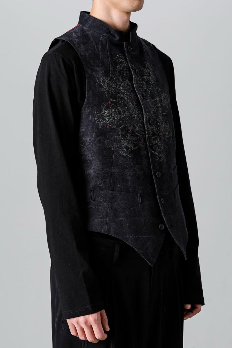 Indra Design Vest With Collar