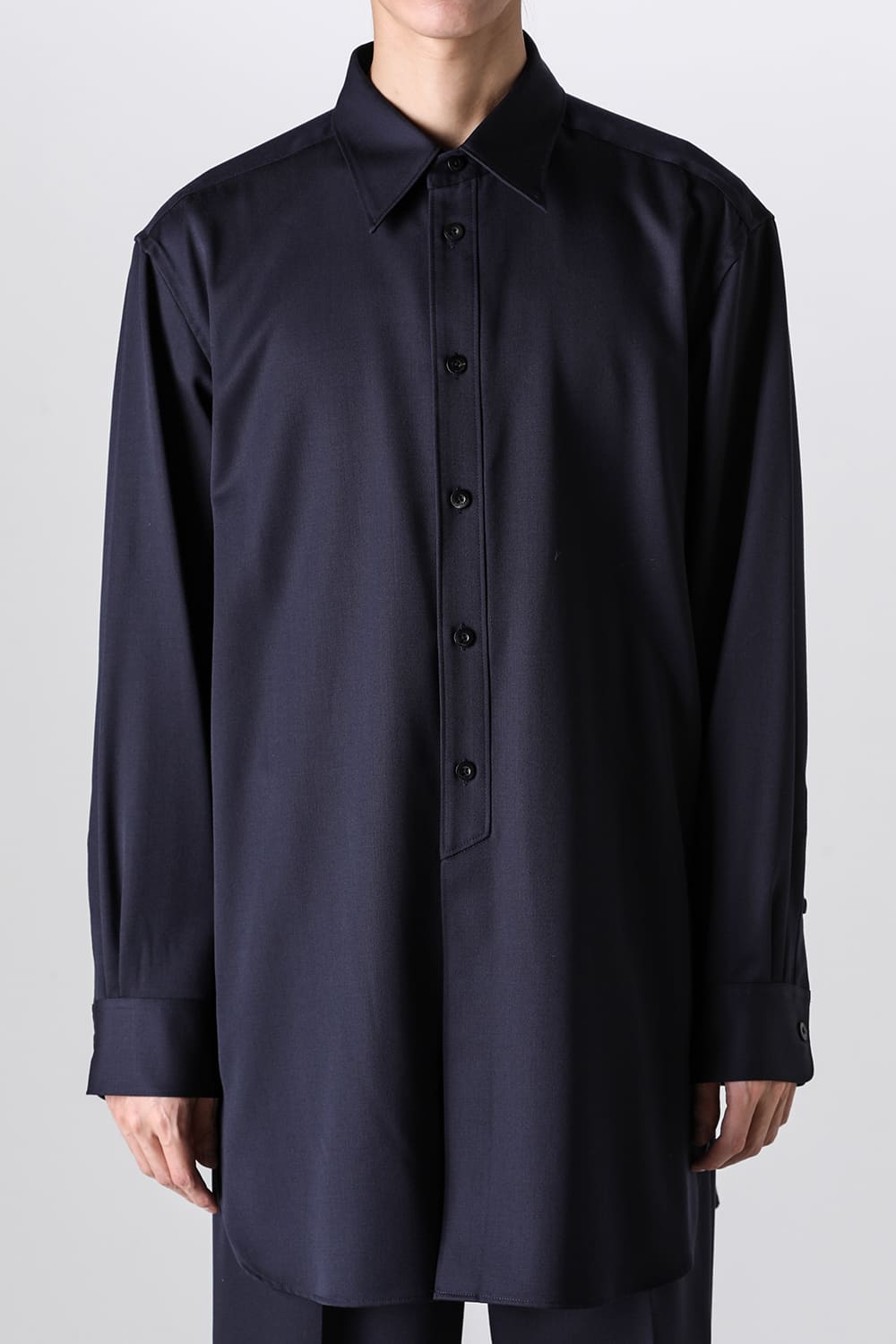 Middle Length Shirt Navy