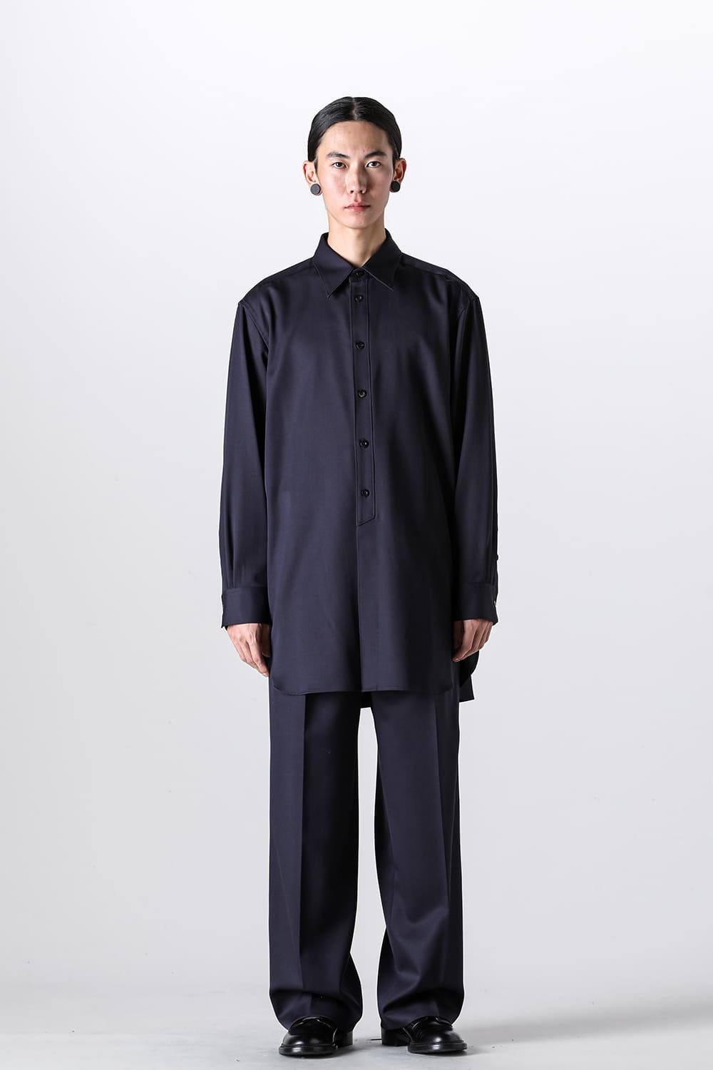Middle Length Shirt Navy