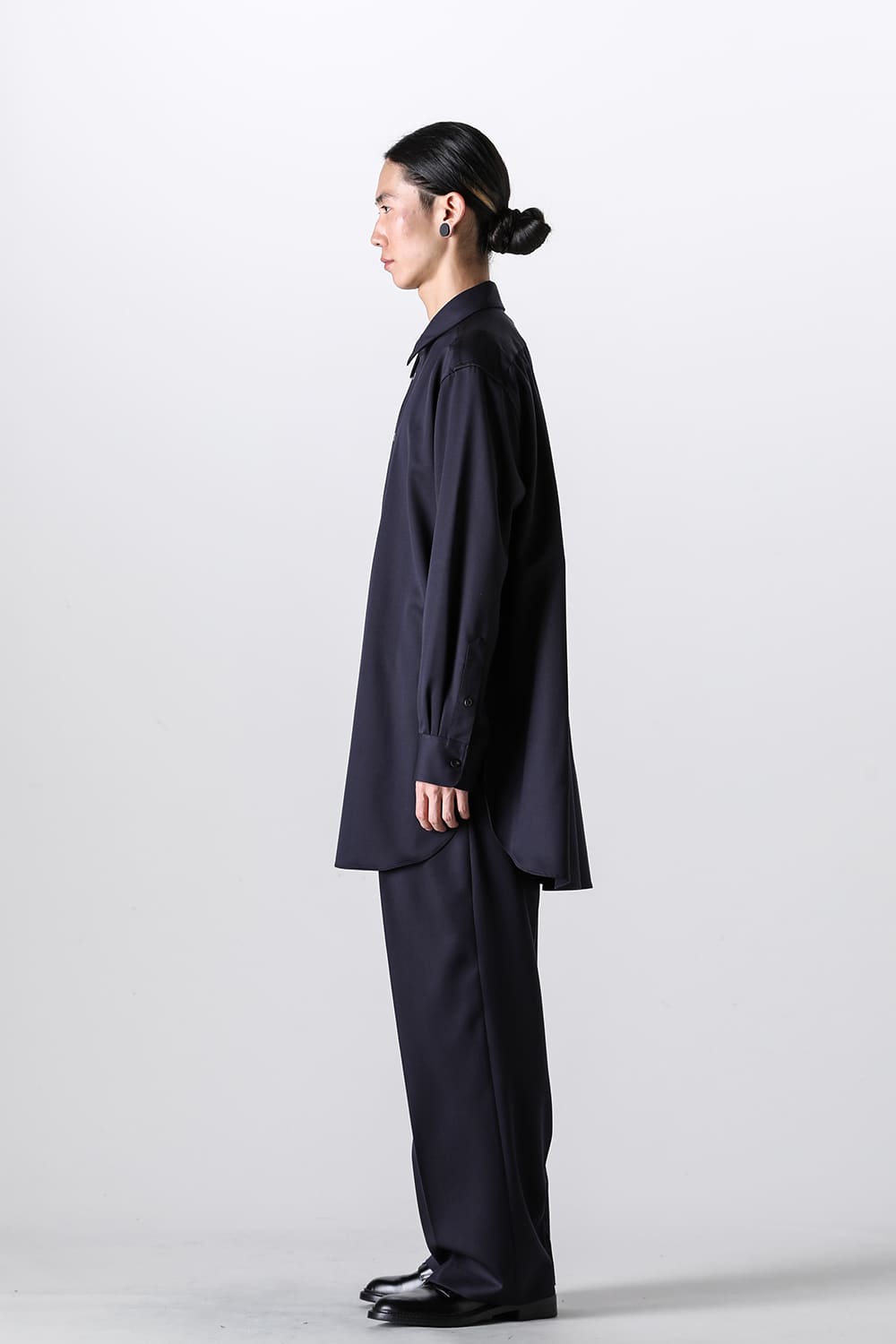 Middle Length Shirt Navy