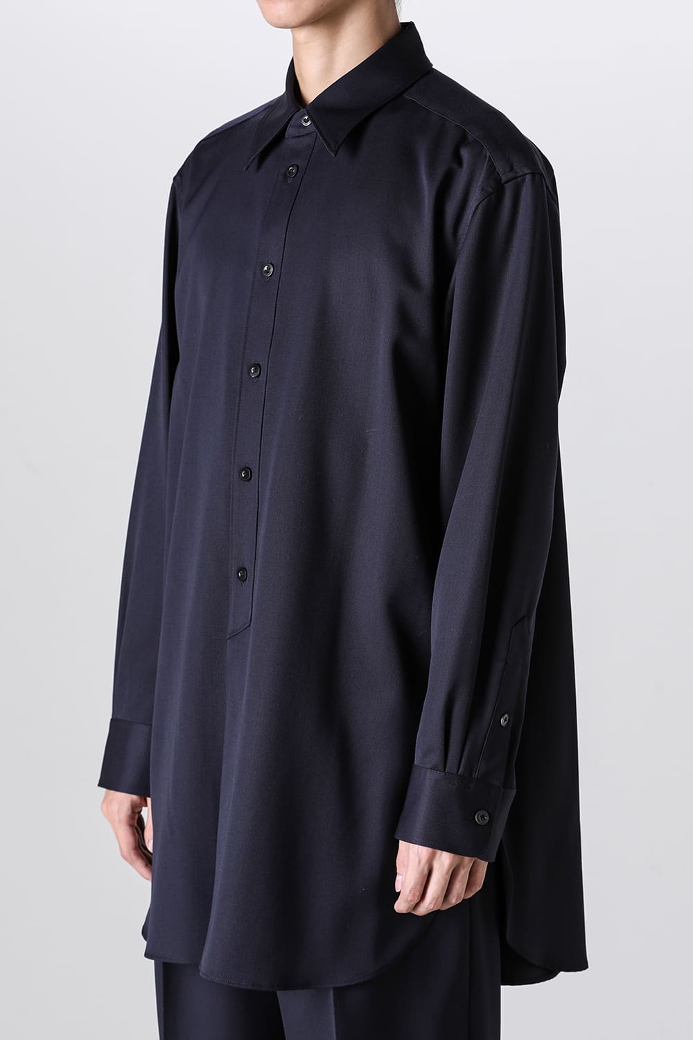 Middle Length Shirt Navy