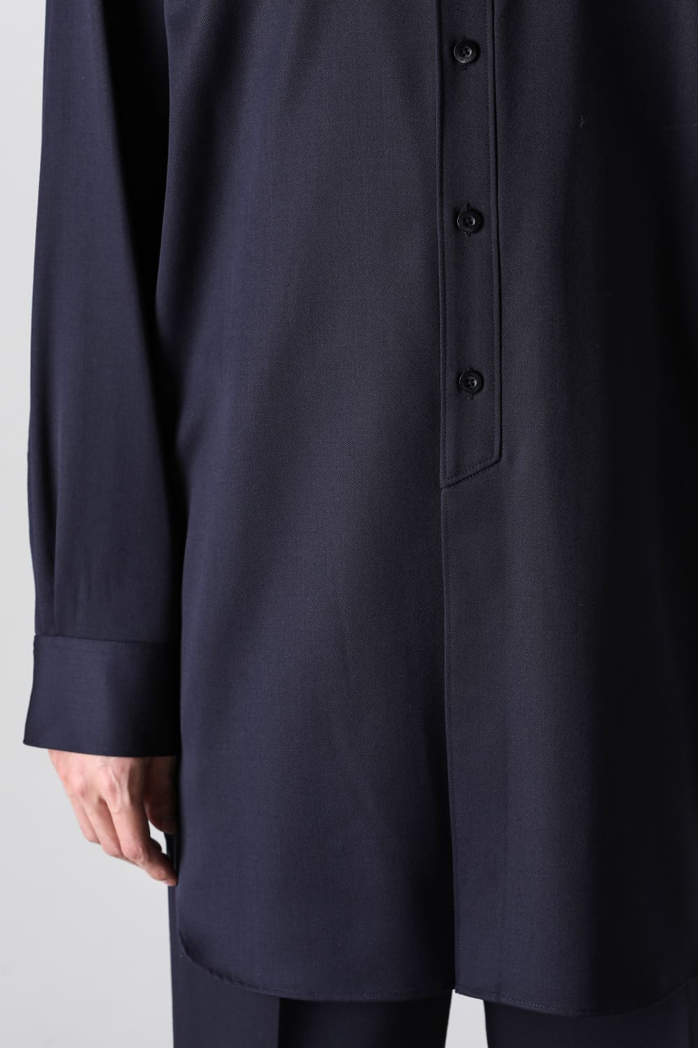 Middle Length Shirt Navy