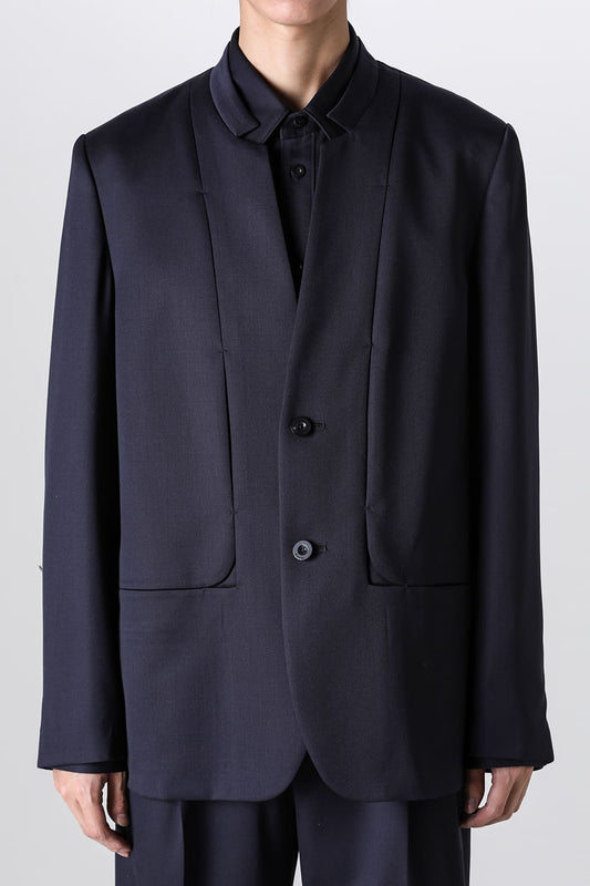 Lapel Less Cutting Jacket