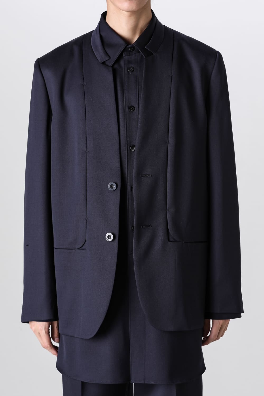 Lapel Less Cutting Jacket