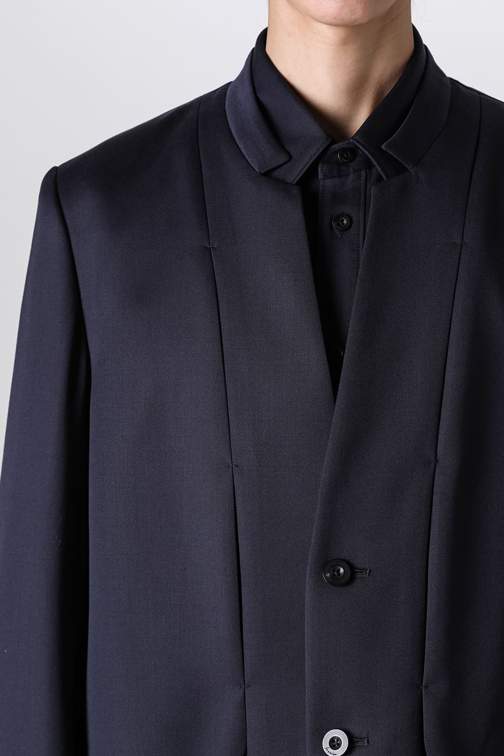 Lapel Less Cutting Jacket