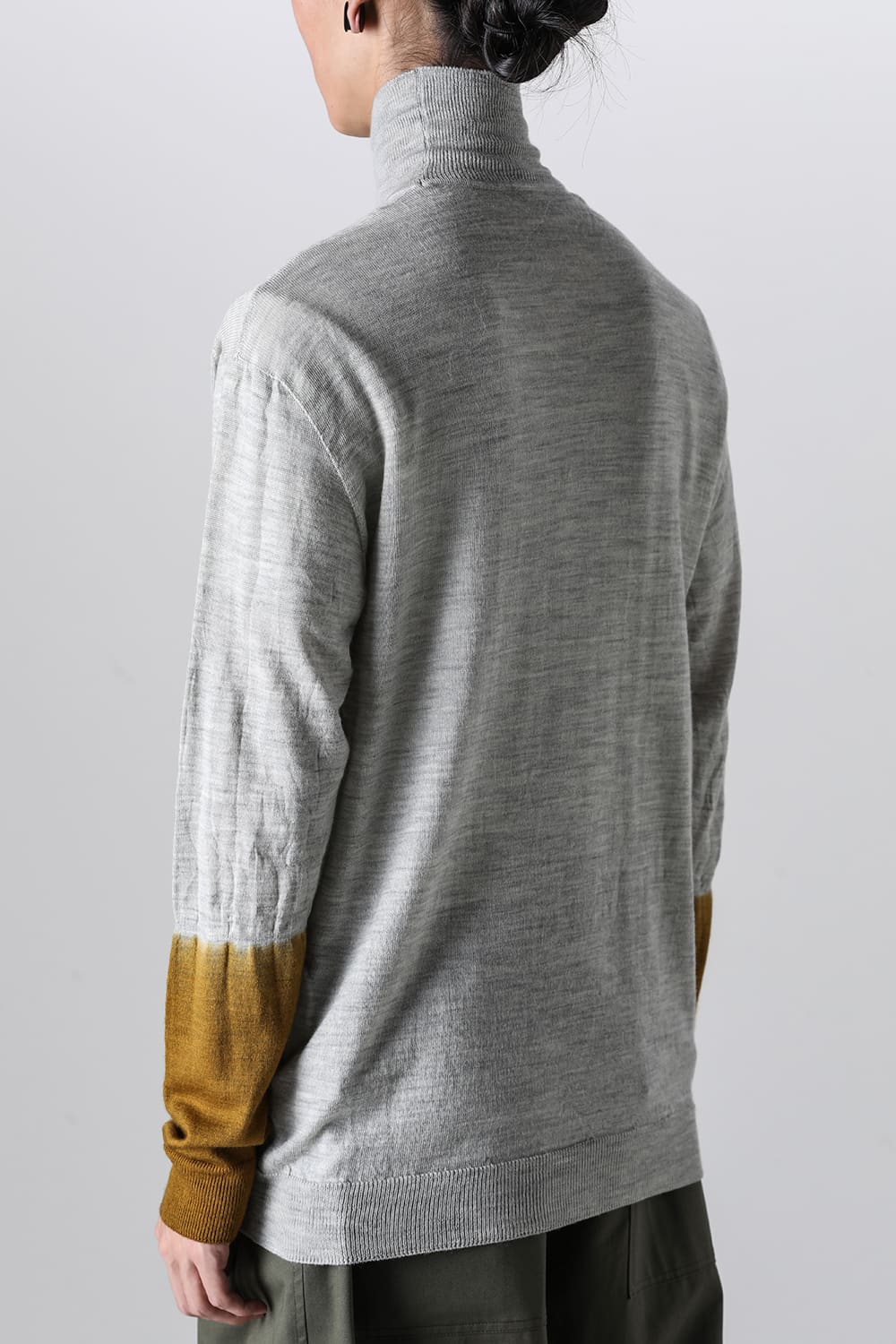 High Neck Pull Over Knit L.Gray