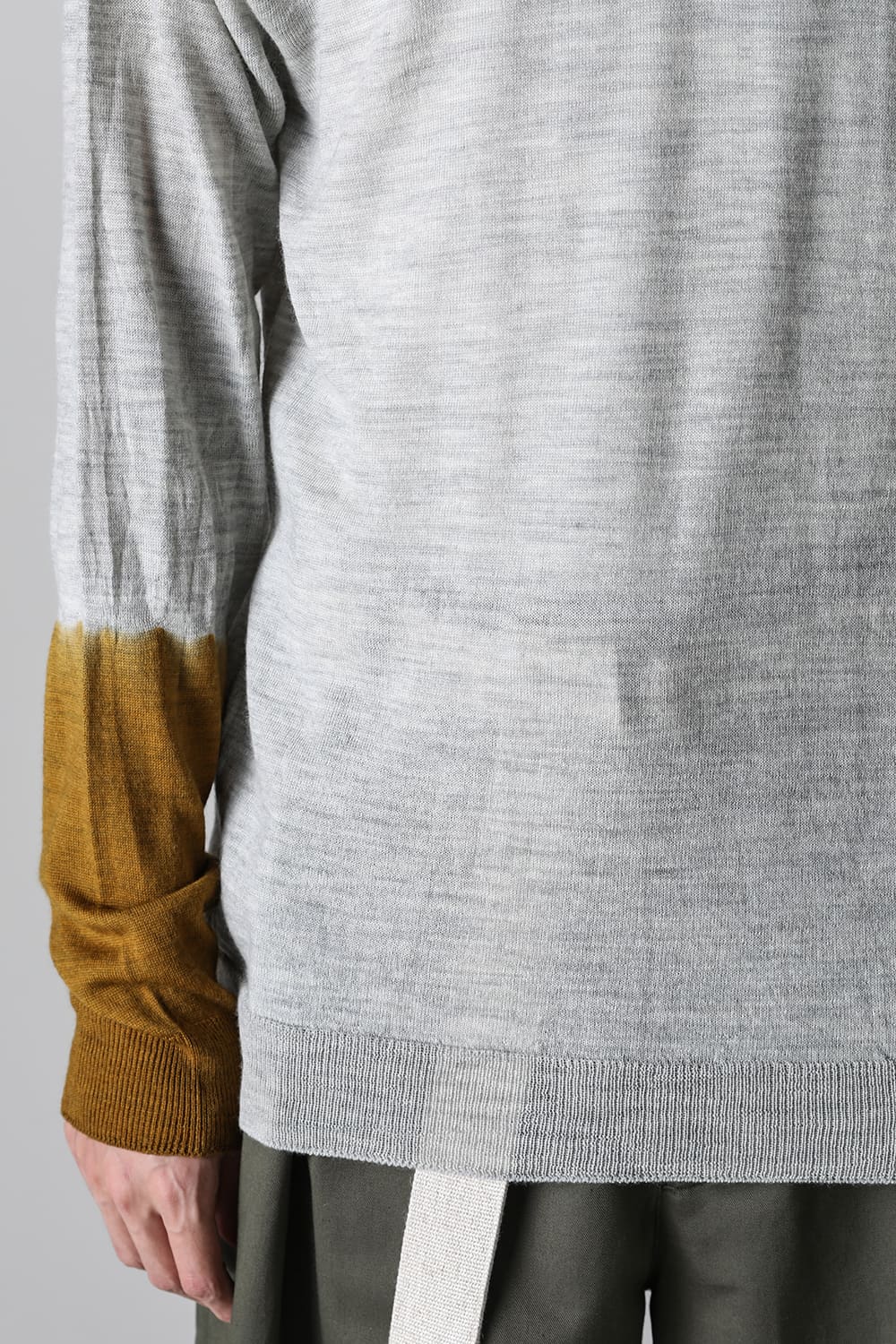 High Neck Pull Over Knit L.Gray