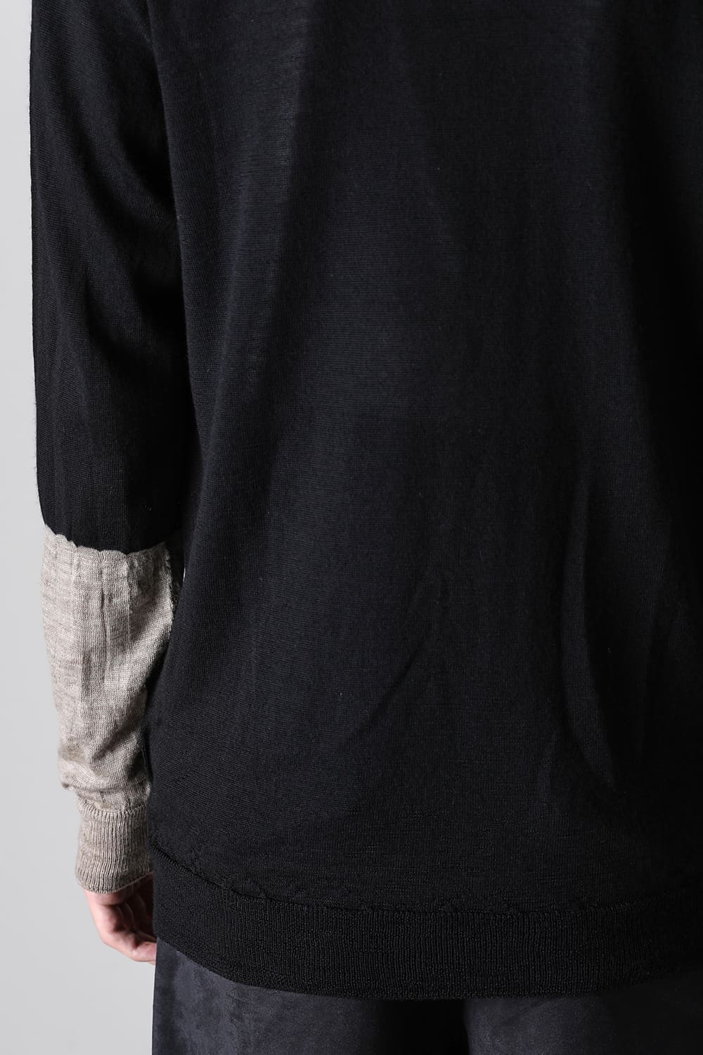 High Neck Pull Over Knit Black