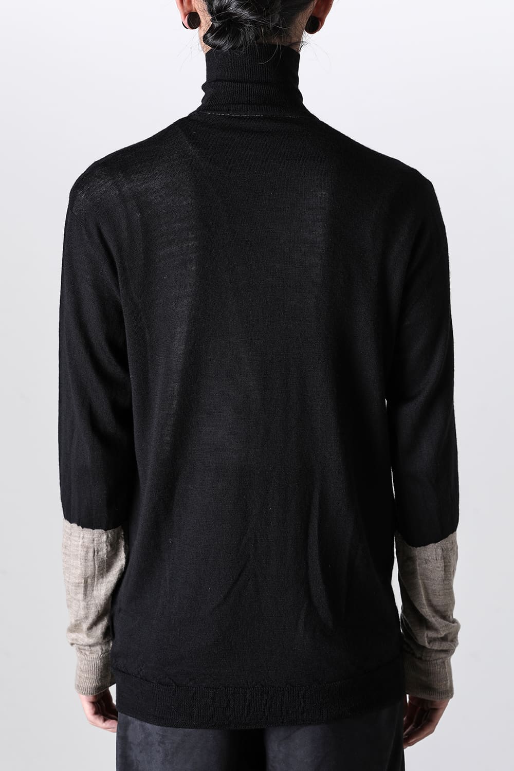 High Neck Pull Over Knit Black