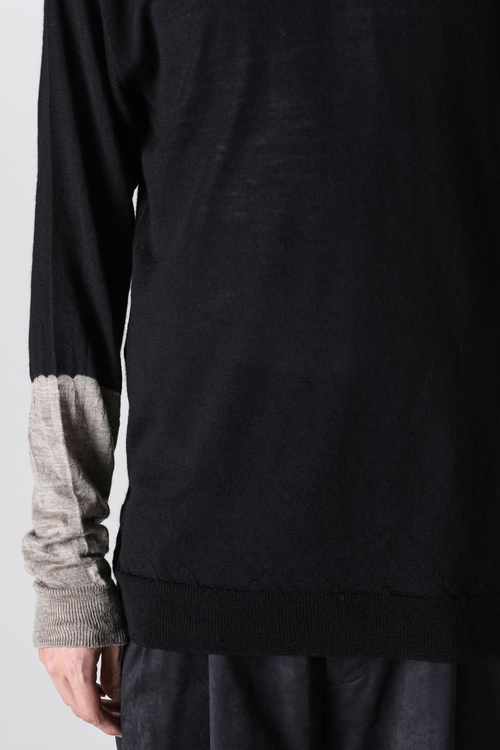 High Neck Pull Over Knit Black