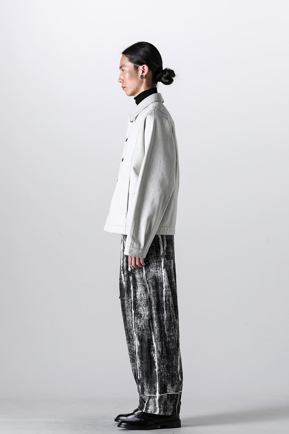 VOLUME PANTS WITH LINEN MIX BELT