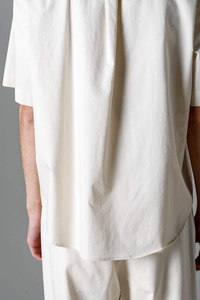 Fly Front Short-Sleeved Shirt Ivory