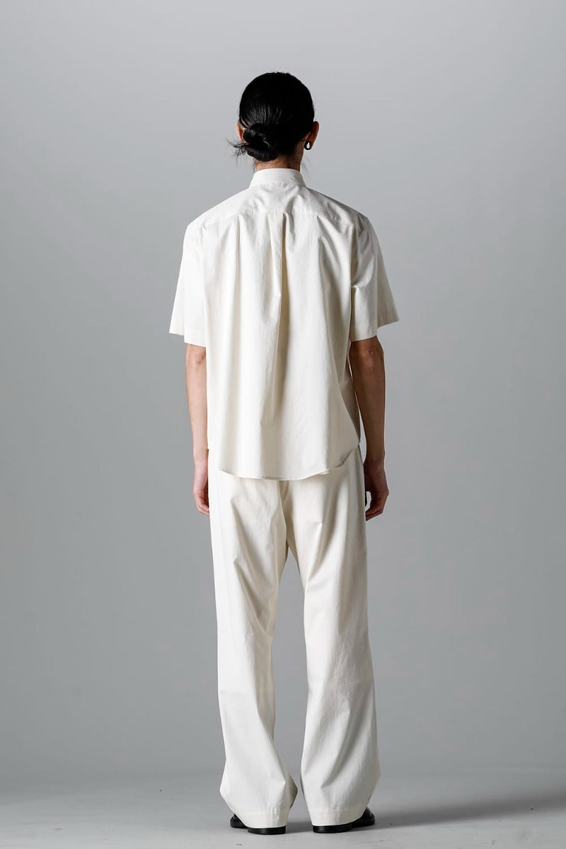 Fly Front Short-Sleeved Shirt Ivory