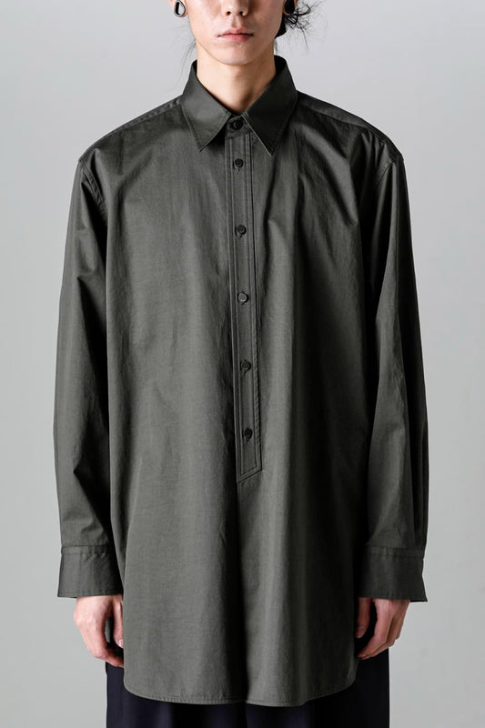 Middle Length Shirt Olive Charcoal