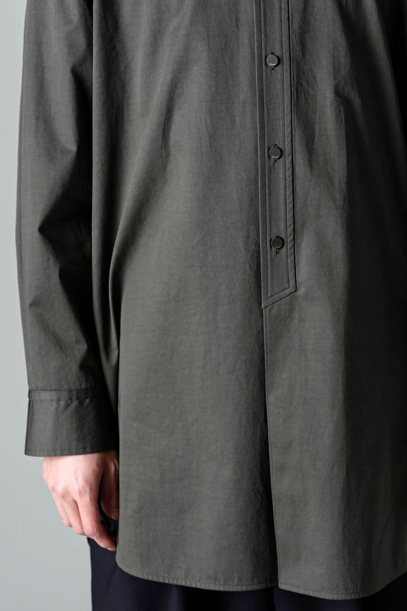 Middle Length Shirt Olive Charcoal